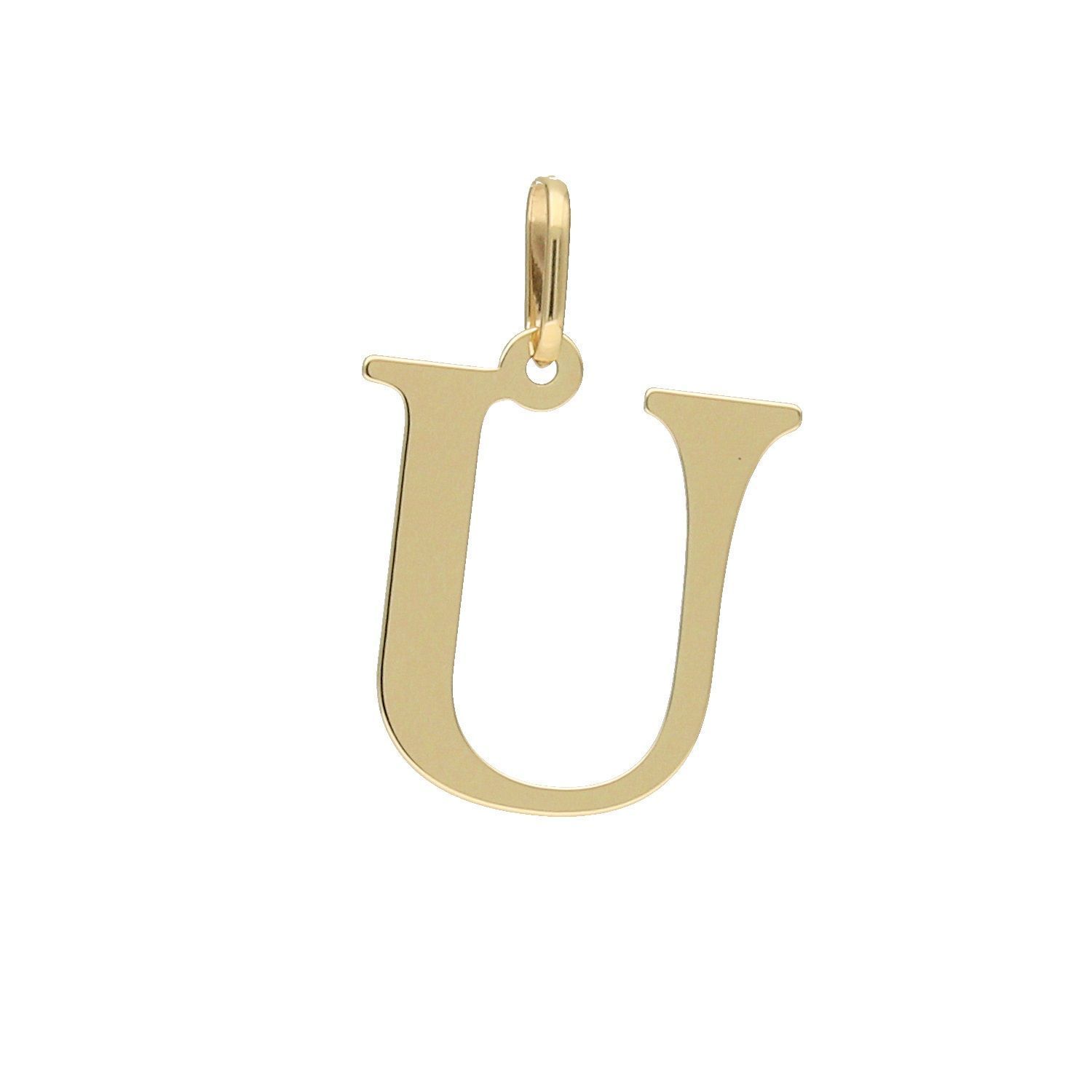 Złota zawieszka w kolorze żółtego złota, wykonana z próby 585 w kształcie litery U.jpg